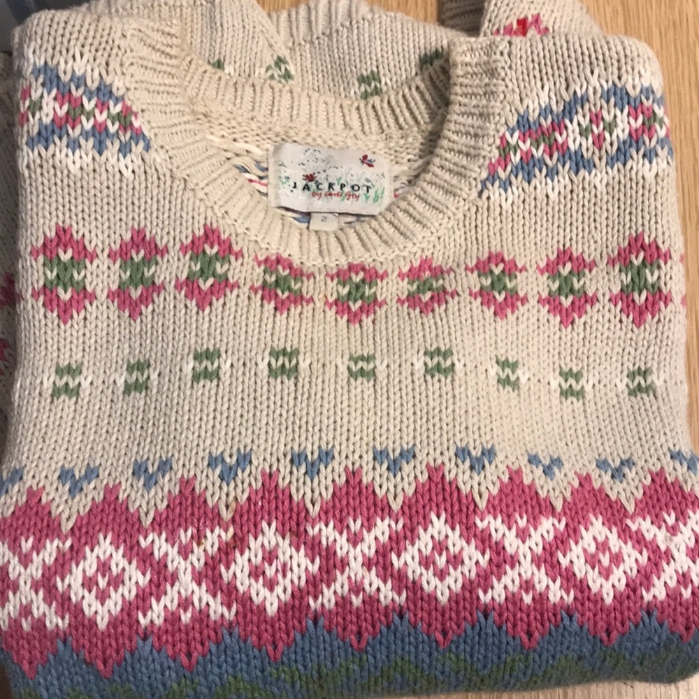 Cream Fair Isle Knit Sweater - Classic Cozy Women's Pullover